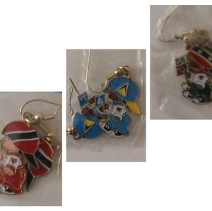 Island flag earrings- boy